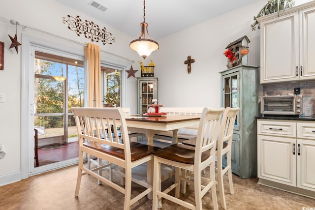 view of dining space