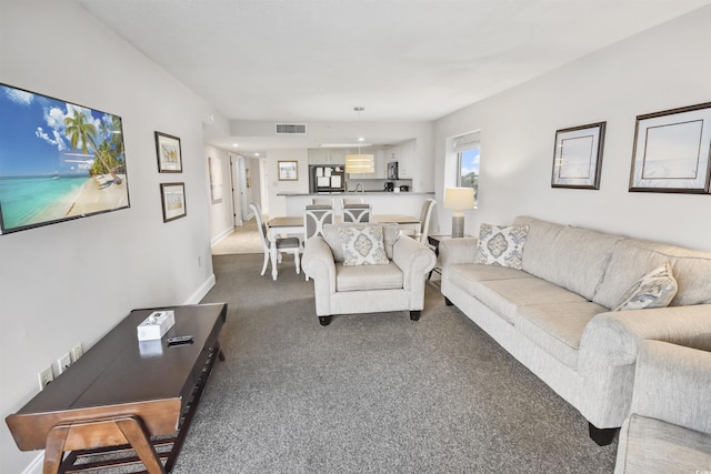 view of carpeted living room