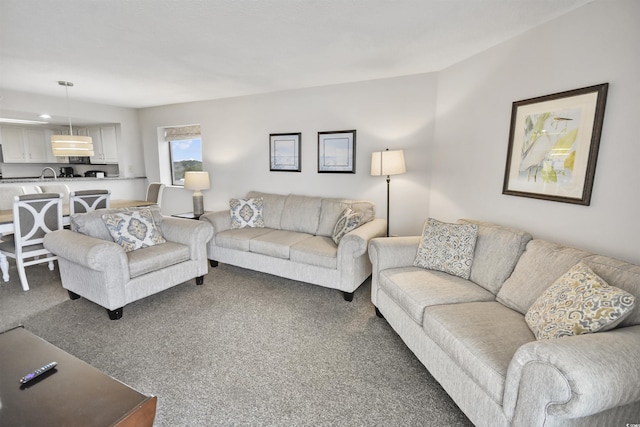 view of carpeted living room