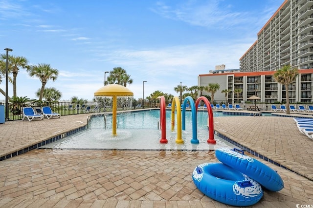 view of pool with a patio