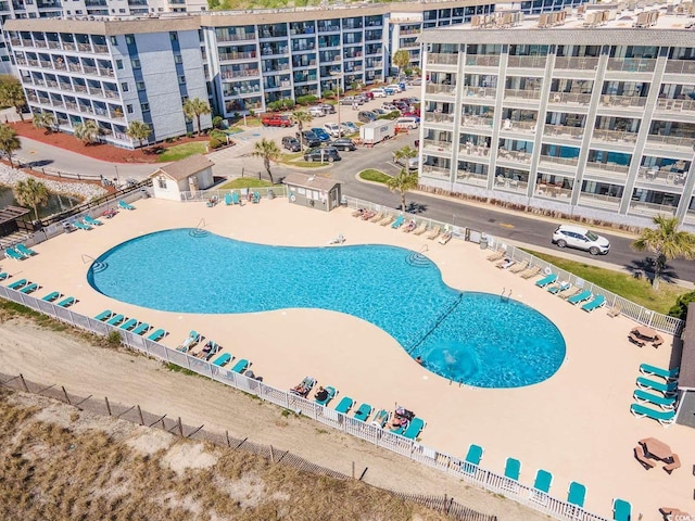 5905 S Kings Hwy Unit 908C, Myrtle Beach, SC 29575 - view of swimming pool with a patio area