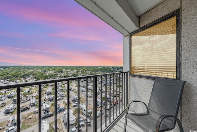 5905 S Kings Hwy Unit 908C, Myrtle Beach, SC 29575 - view of balcony at dusk