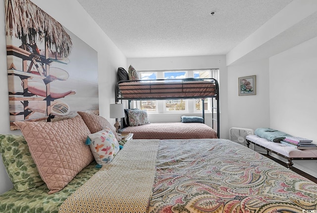 bedroom with a textured ceiling