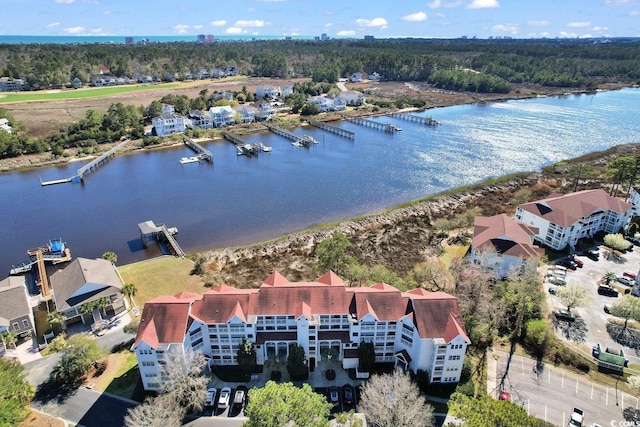 4560 Greenbriar Dr Unit 102-B, Little River, SC 29566 - aerial view featuring a water view