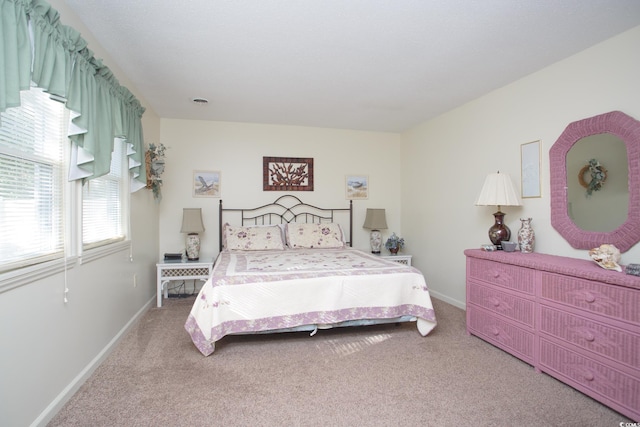 bedroom with carpet