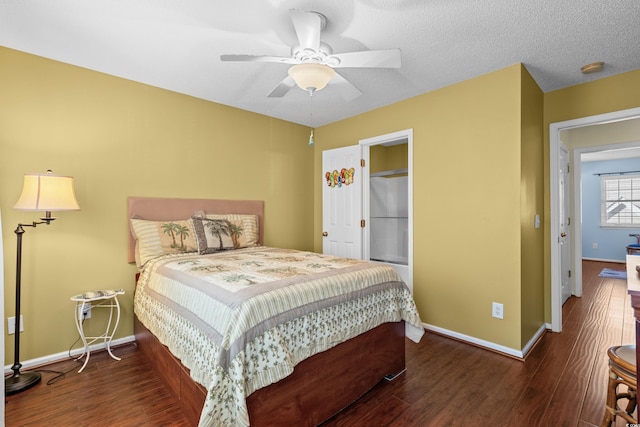 618 3rd Ave S Unit 4D, North Myrtle Beach, SC 29582 - bedroom with wood finished floors, baseboards, and ceiling fan
