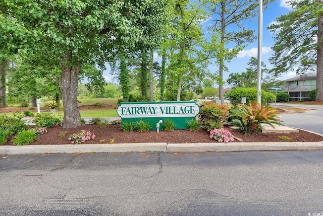 view of community sign
