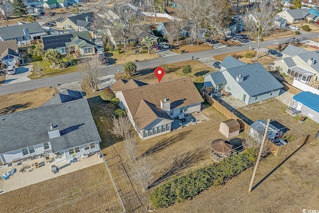 bird's eye view featuring a residential view