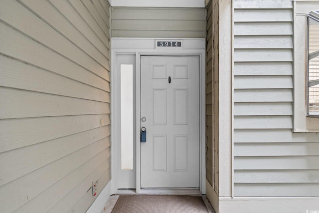 view of doorway to property