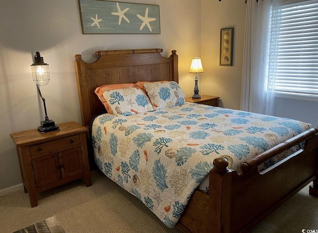 view of carpeted bedroom