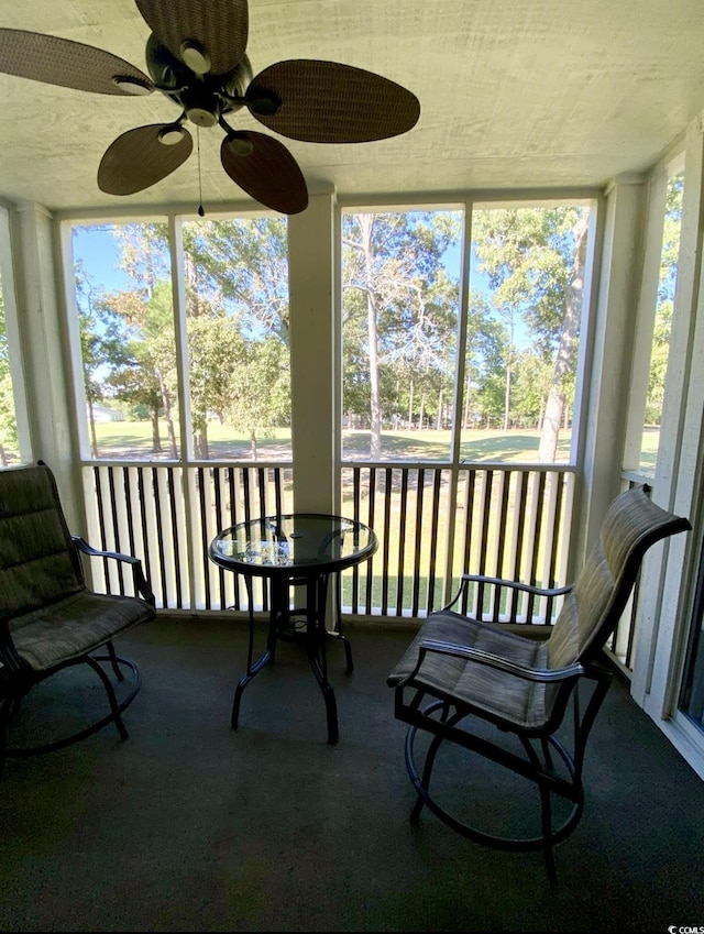 sunroom / solarium with plenty of natural light