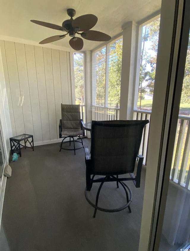 view of sunroom