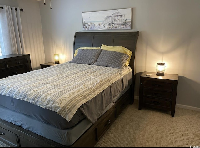 view of carpeted bedroom