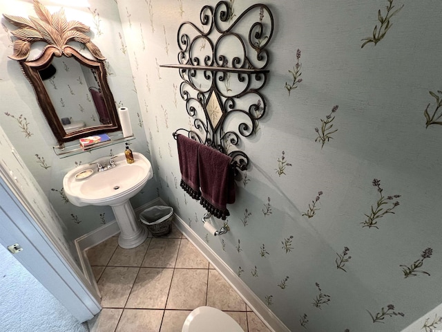 bathroom featuring tile patterned flooring