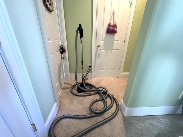 interior details featuring carpet floors