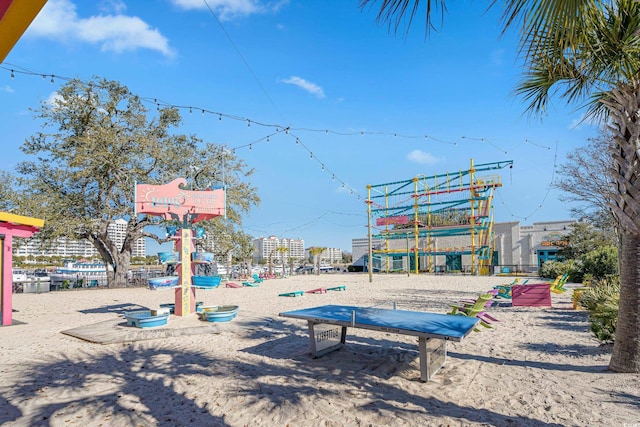 view of community jungle gym