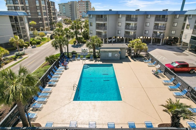 view of pool with a patio area