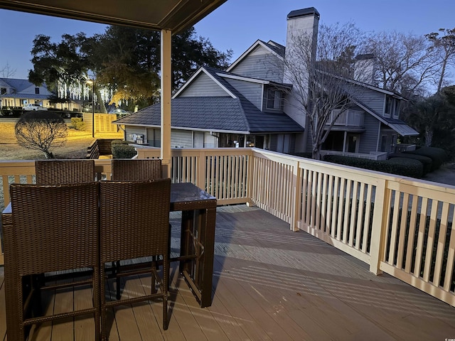 view of wooden terrace