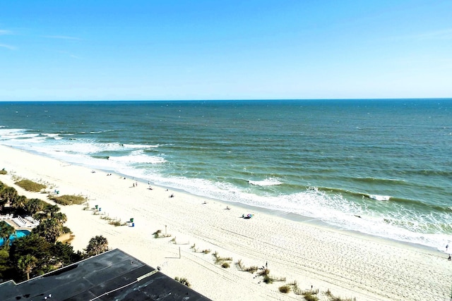 property view of water with a view of the beach