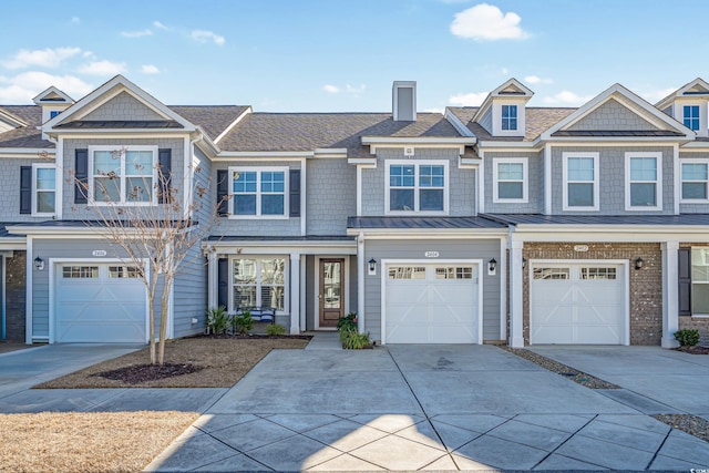 view of property with a garage