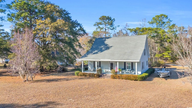 view of front of house featuring covered porch