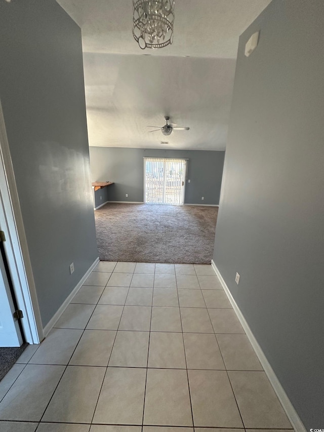 interior space with light tile patterned flooring