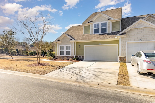 view of front facade featuring a garage