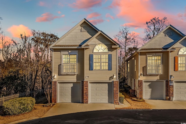 view of front of home featuring a garage