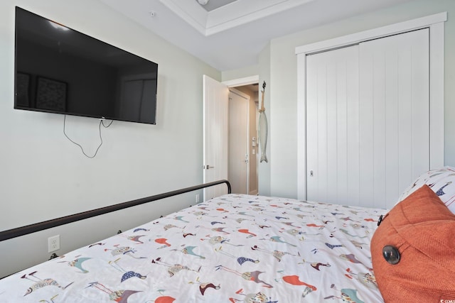 bedroom featuring a closet