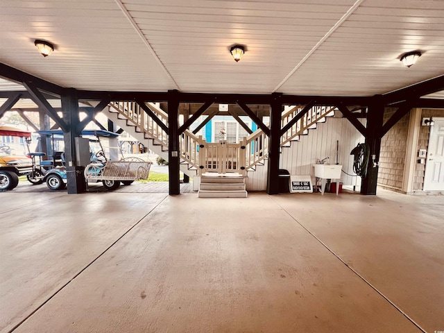 view of patio / terrace featuring sink