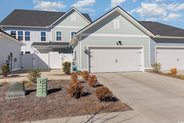 view of front facade with a garage