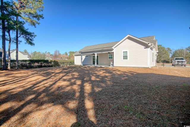 view of back of property