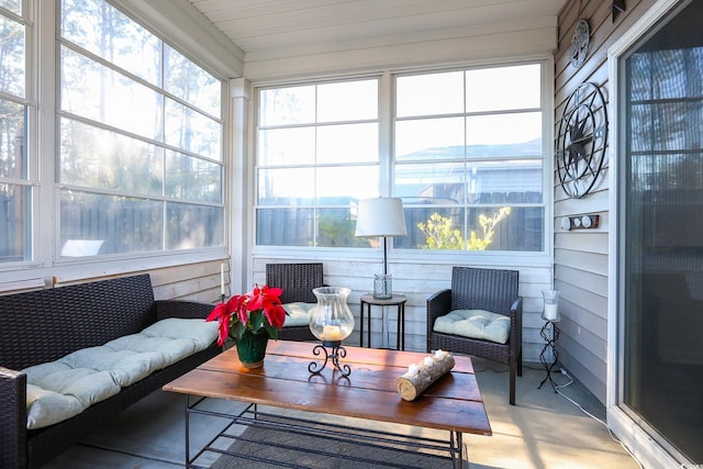 sunroom with a healthy amount of sunlight