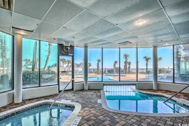 1605 S Ocean Blvd Unit 1602, Myrtle Beach, SC 29577 - view of swimming pool with an indoor in ground hot tub
