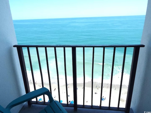 1605 S Ocean Blvd Unit 1602, Myrtle Beach, SC 29577 - balcony with a beach view and a water view