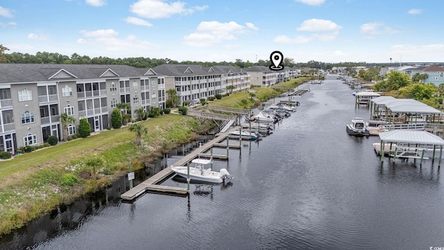 water view with a dock