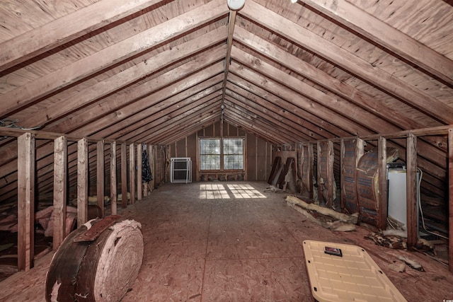 view of attic