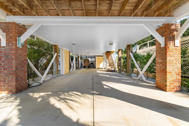 view of patio with a carport