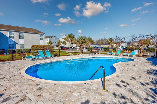 view of pool with a patio area