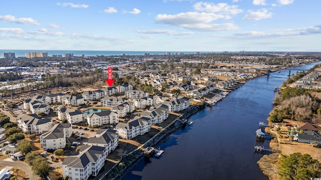 901 W Port Dr Unit 1706, North Myrtle Beach, SC 29582 - bird's eye view with a water view and a city view