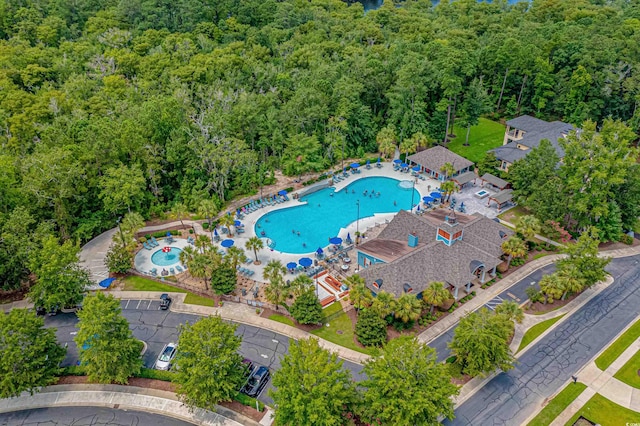 7053 Byrnes Ln, Myrtle Beach, SC 29588 - drone / aerial view with a wooded view