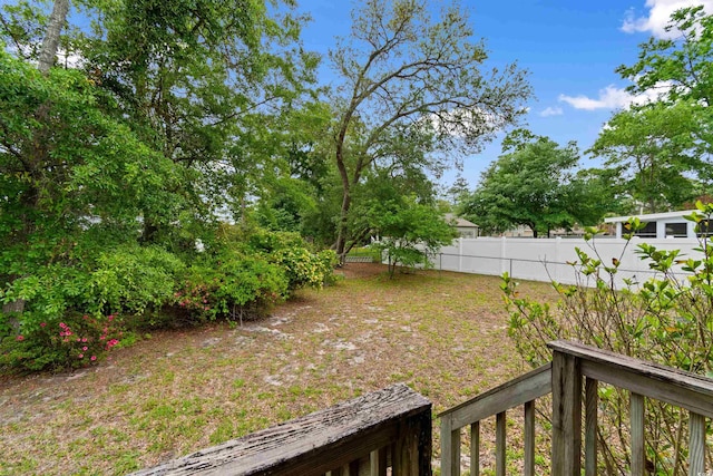 1020 Thomas Ave, North Myrtle Beach, SC 29582 - view of yard with fence