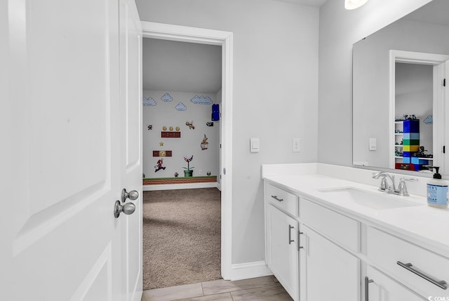 bathroom with vanity