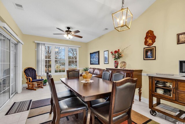 living room with high vaulted ceiling, light hardwood / wood-style floors, and ceiling fan