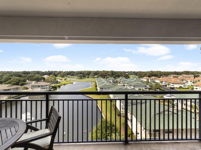 balcony featuring a residential view