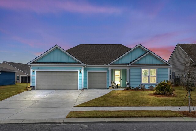 1410 Saw Palmetto St, North Myrtle Beach, SC 29582 - living area with a raised ceiling, ceiling fan, wood finished floors, recessed lighting, and baseboards