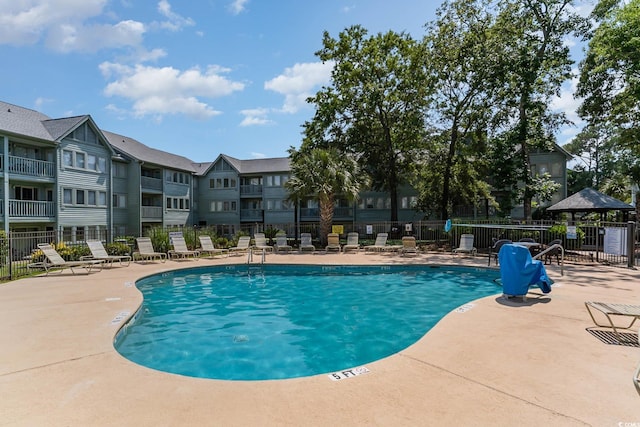 view of pool with a patio area