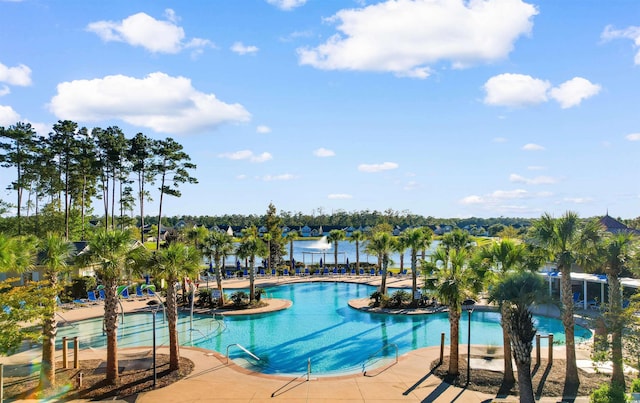 view of pool with a patio area