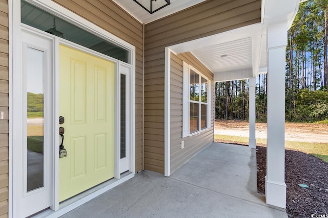 view of doorway to property