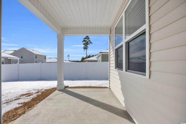 view of patio with fence